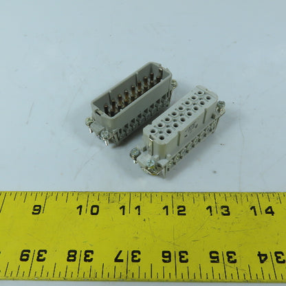 EPIC 10530000/10531000 H-A 16 SS/BS 16-Pin Male & Female Connector Set 600V