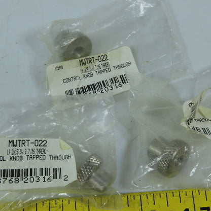 Gibraltar MWTRT-022 Knurled Control Knob Tapped Thru M6 Thread Stainless Lot/3