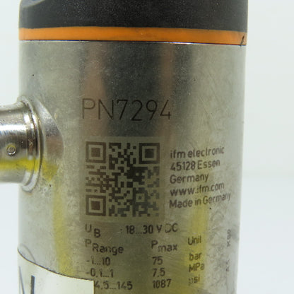 ifm electronic PN7294 Pressure Sensor w/Display IO-Link 18-30VDC