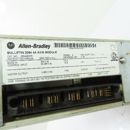 Allen-Bradley 2094-BMP5 Kinetix 6000 Servo Drive Axis Module 400/460V 4A Ser A