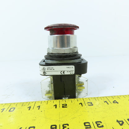 Allen-Bradley 800T-FXTQH24RA1 Illuminated Push-Pull Mushroom Button 24V AC/DC