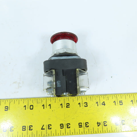 Allen-Bradley 800T-FXTQH24RA1 Illuminated Push-Pull Mushroom Button 24V AC/DC