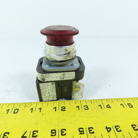 Allen-Bradley 800TC-N374 800T-FXTQH2RA1 Illuminated Push-Pull Pushbutton 12-130V