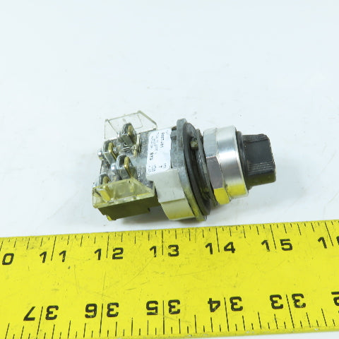 Allen-Bradley 800T-J91 3-Position Spring Return Knob Selector Switch 600V