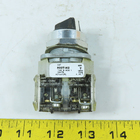 Allen-Bradley 800T-XD1 800T-H2 2-Position Rotary Selector Switch 600V
