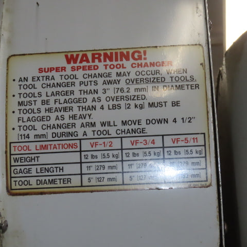 Haas VF-4SS 3 Axis Vertical Machining Center 40 Tool Turret 208/230V 30Hp
