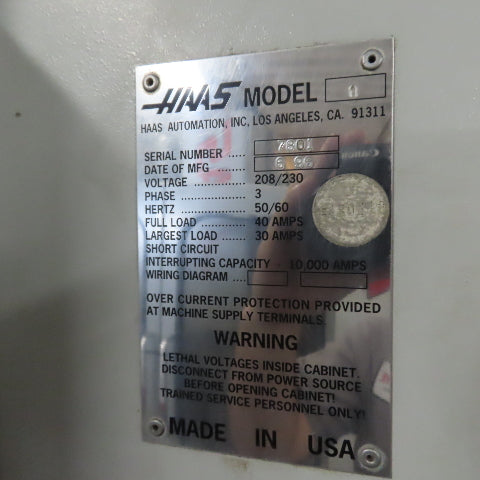 Haas VF-1 3 Axis Vertical Machining Center 20 Tool Turret 208-230V 3Ph 15HP
