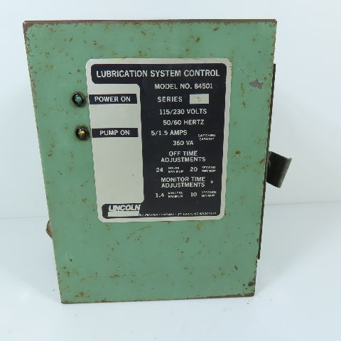 Lincoln 84501 Lubrication System Control Panel 115/230V