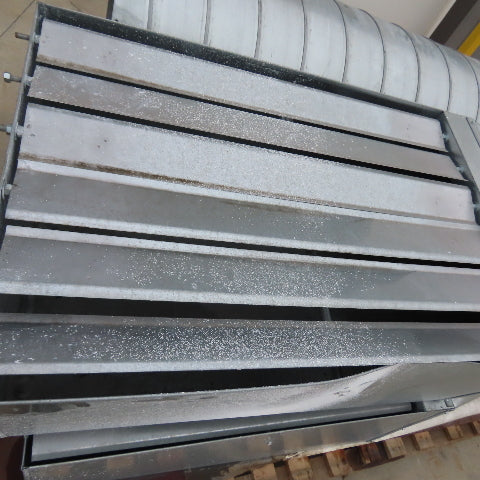 18" OD Galvanized Steel Duct Ductwork W/ 24" x 36" Damper 120" OAL Lot Of 4