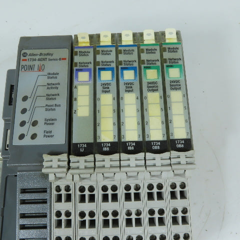 Allen-Bradley 1734-AENT EtherNet/IP POINT I/O Adapter W/5 I/O Modules 24VDC