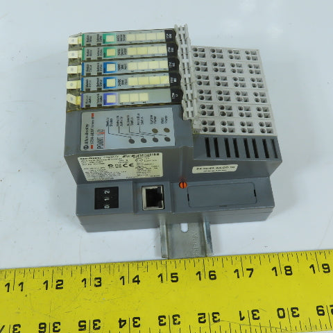 Allen-Bradley 1734-AENT EtherNet/IP POINT I/O Adapter W/5 I/O Modules 24VDC