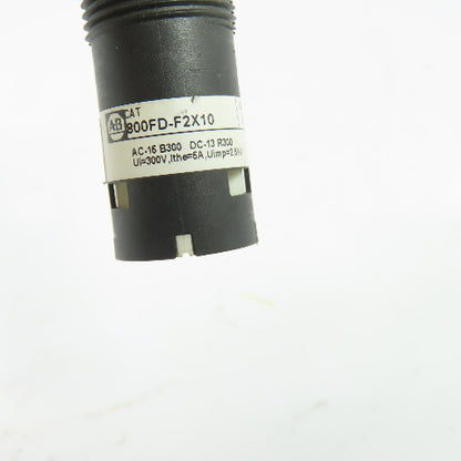 Allen-Bradley 800FD-F2X10 22mm Flush Momentary Push Button Black Ser A