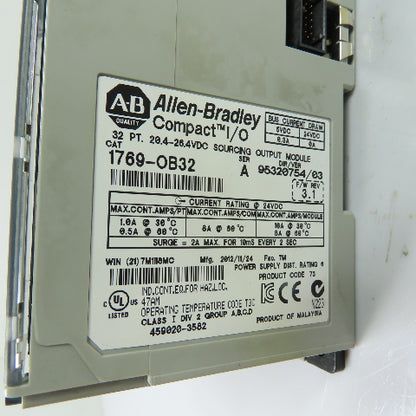 Allen-Bradley 1769-OB32 Ser A Rev3.1 Compact I/O 32 Point Sourcing Output Module