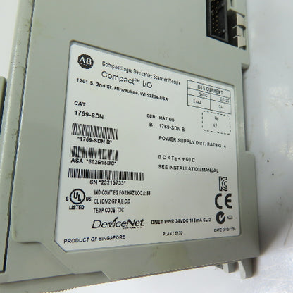 Allen-Bradley 1769-SDN Compact I/O CompactLogix DeviceNet Scanner Module Ser B