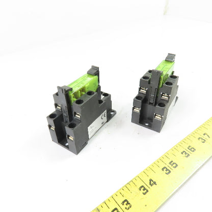 Elesta SRD-SIM4 Relay Socket w/ Plug-In Relay Module 8A 250VAC Lot of 2