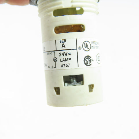 Allen-Bradley 800FD-P3D3 Green 22mm Pilot Light Indicator 24V DC Ser A