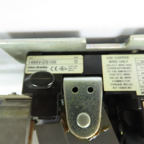 Allen-Bradley 1494V-DS100 100A 3-Pole Fusible Safety Disconnect Switch 600V