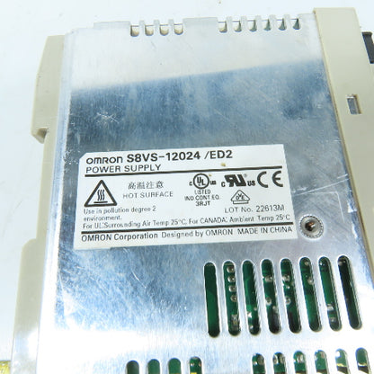 Omron S8VS-12024 24VDC 5A Switching Power Supply 100-240VAC Input