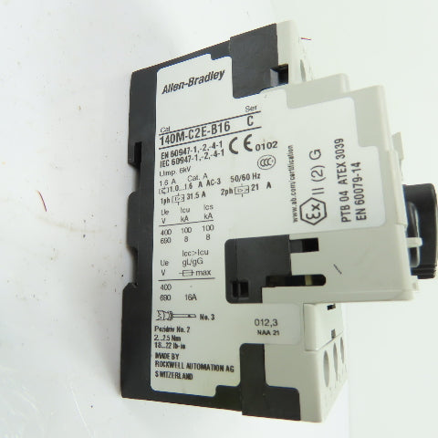 Allen-Bradley 140M-C2E-B16 Ser C Motor Protection Circuit-Breaker 1.0-1.6A