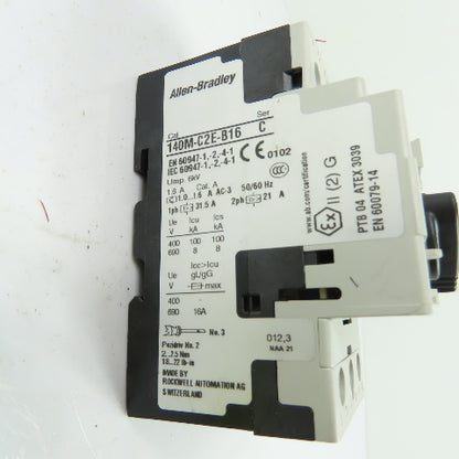 Allen-Bradley 140M-C2E-B16 Ser C Motor Protection Circuit-Breaker 1.0-1.6A