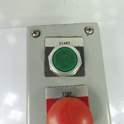 Allen-Bradley N/A Pushbutton Control Station w/E-Stop Start Stop 2-Pos. Switch