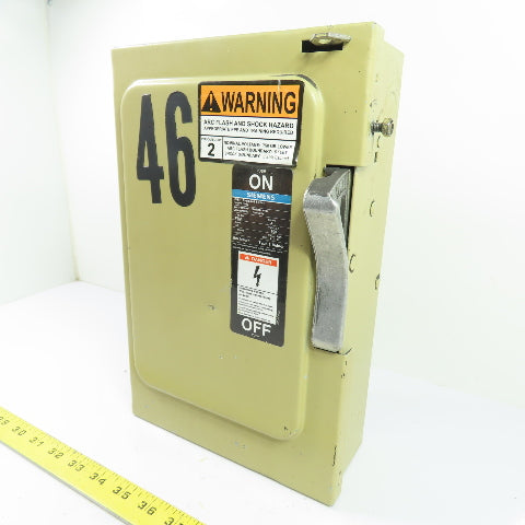 Siemens F351 30A 3-Pole Fusible Safety Disconnect Switch 600V