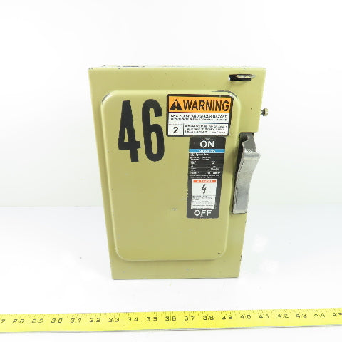 Siemens F351 30A 3-Pole Fusible Safety Disconnect Switch 600V