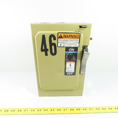 Siemens F351 30A 3-Pole Fusible Safety Disconnect Switch 600V
