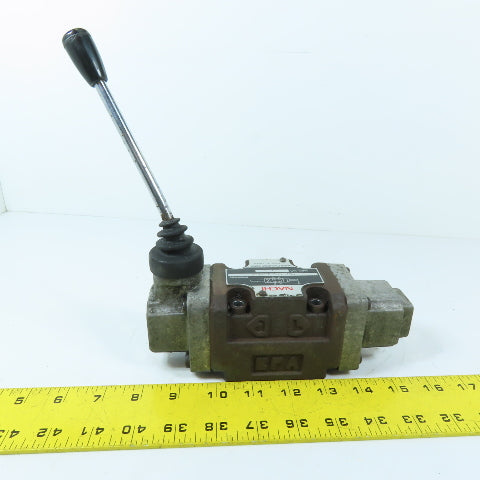 Nachi DNB80-03F5 DMA-G03-F5-E20 3-Position 4-Way Manual Lever Directional Valve