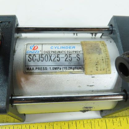 CHZZ SCJ50X25-25-S 50mm Bore 25mm Stroke Double Rod Air Cylinder