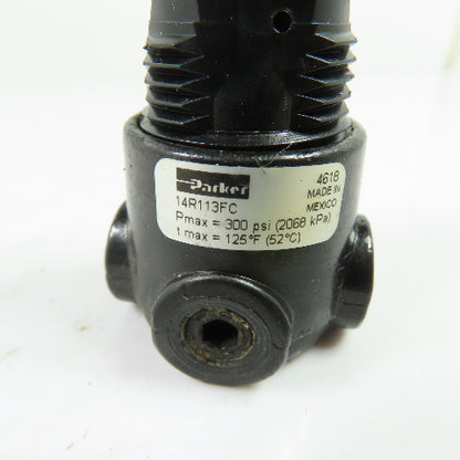 Parker 14R113FC 1/4" NPT Miniature Pneumatic Air Pressure Regulator 300PSI