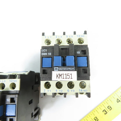 Telemecanique LC1D0910 9A 3-Pole IEC Motor Contactor 1NO Aux 24VAC Coil Lot Of 3