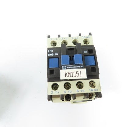 Telemecanique LC1D0910 9A 3-Pole IEC Motor Contactor 1NO Aux 24VAC Coil Lot Of 3