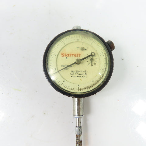 Starrett 25-111-S Dial Indicator .250" Range .0001" Jeweled