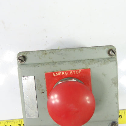 Mushroom Head Emergency Stop Pushbutton Station Enclosure 4" x 4" x 3"