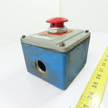 Mushroom Head Emergency Stop Pushbutton Station Enclosure 4" x 4" x 3"