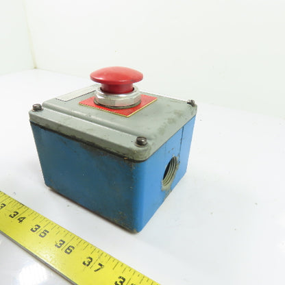 Mushroom Head Emergency Stop Pushbutton Station Enclosure 4" x 4" x 3"