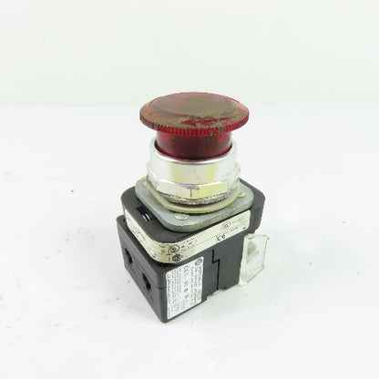 Allen-Bradley 800T-FXTQH2RA1 Illuminated Red Push-Pull Button 12-130V AC/DC