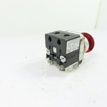 Allen-Bradley 800T-FXTQH2RA1 Illuminated Red Push-Pull Button 12-130V AC/DC