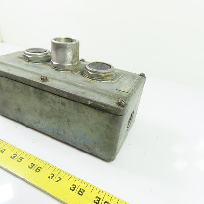 Allen Bradley 3-Button Pushbutton Control Station 7.5" x 3.75" x 3"