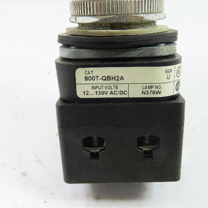 Allen-Bradley 800T-QBH2A 30mm Amber Illuminated Push Button Ser U W/ 800TC-N374