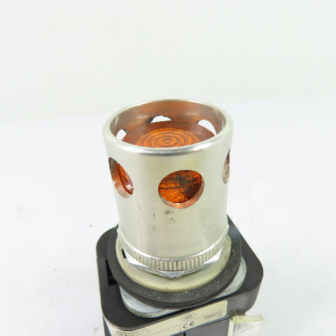 Allen-Bradley 800T-QBH2A 30mm Amber Illuminated Push Button Ser U W/ 800TC-N374