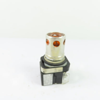 Allen-Bradley 800T-QBH2A 30mm Amber Illuminated Push Button Ser U W/ 800TC-N374