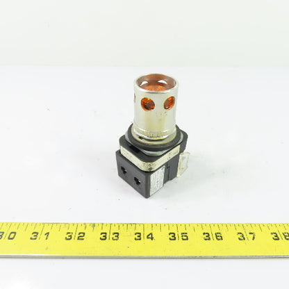 Allen-Bradley 800T-QBH2A 30mm Amber Illuminated Push Button Ser U W/ 800TC-N374