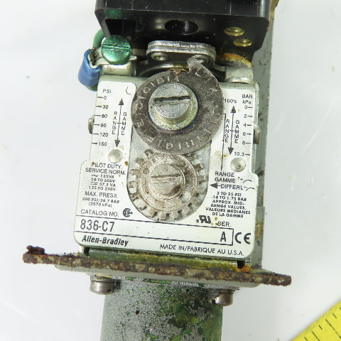 Allen-Bradley 836-C7A Pressure Control Switch 0-150PSI SPDT 600VAC Max