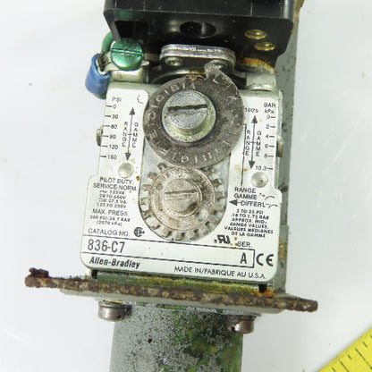 Allen-Bradley 836-C7A Pressure Control Switch 0-150PSI SPDT 600VAC Max