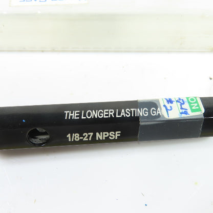 Hemco N/A 1/8-27 NPSF Thread Plug Gage GO PD .3692 NOTGO PD .3727