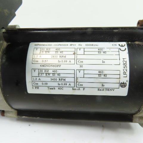MF06MA200-131F85009-IP55 GEK106PT1BOF06MA5 Crane Travel Gear Motor 3Ph 460V