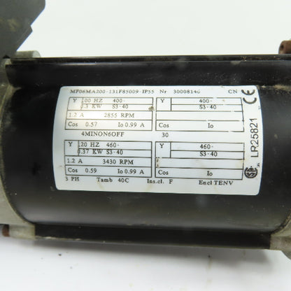 MF06MA200-131F85009-IP55 GEK106PT1BOF06MA5 Crane Travel Gear Motor 3Ph 460V
