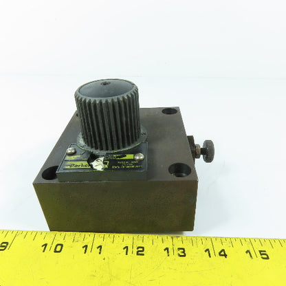 Parker FG3PKCAD Adjustable Hydraulic Pressure Relief Valve Manifold Block